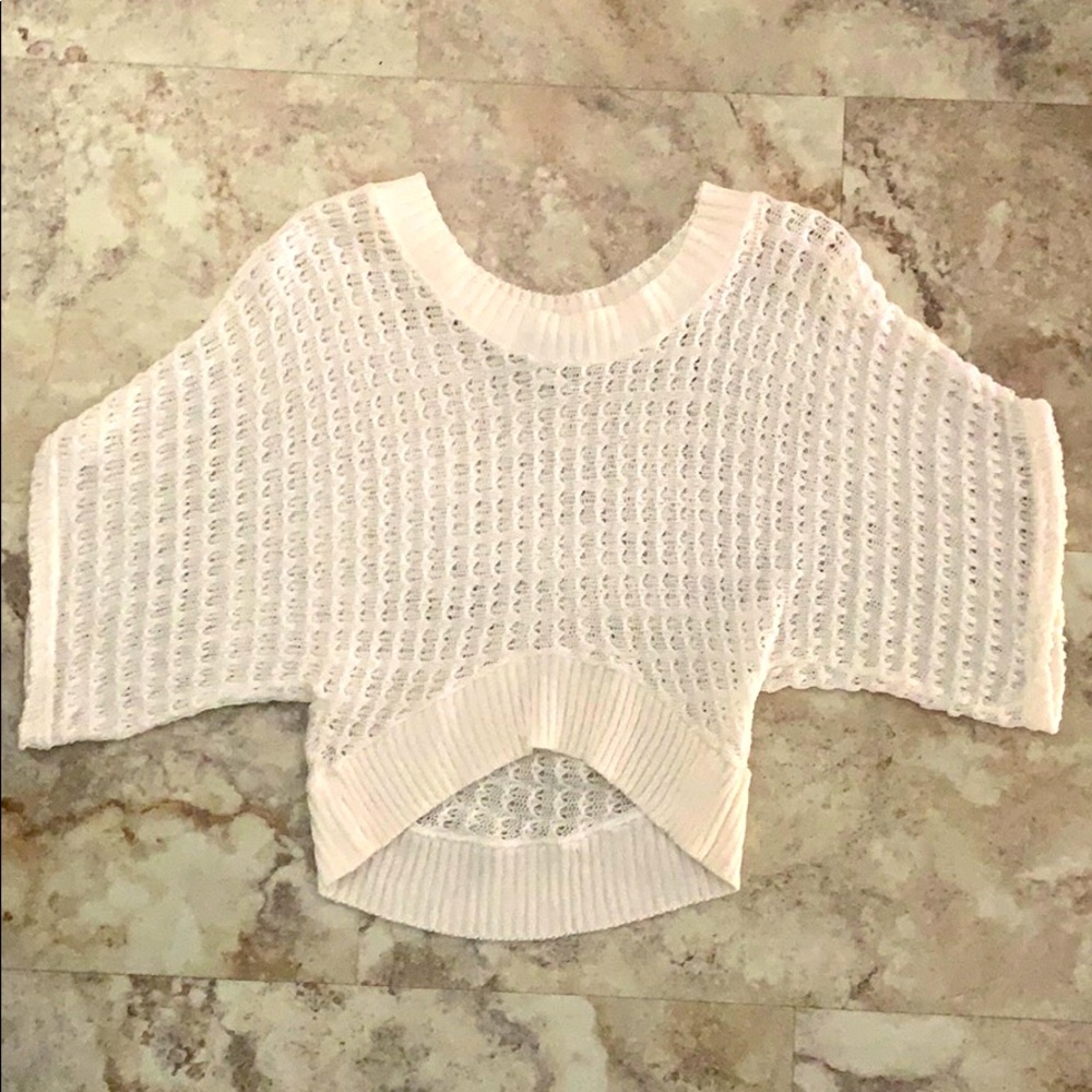 White cropped top